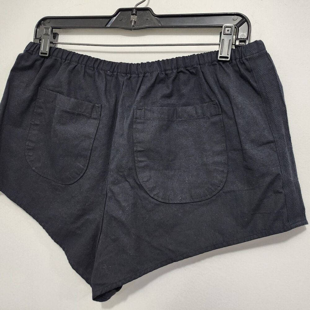 NEW By Anthropologie Women's Black Linen Tap Shorts Pull-on Resort Travel Size S - Picture 5 of 16